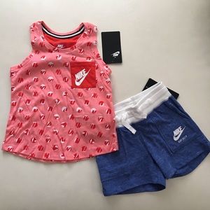 Nike cute sleeveless top shorts outfit
